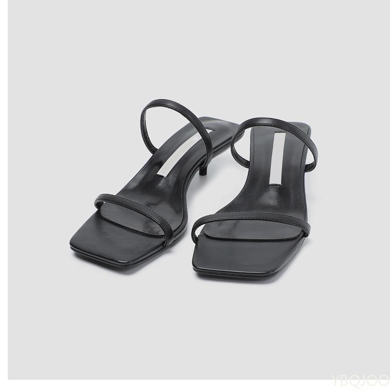 Simple Versatile One-piece Comfortable Outdoor Cool Mop 2025 New Style with Sloping Female Head Sexy Temperament High Heels