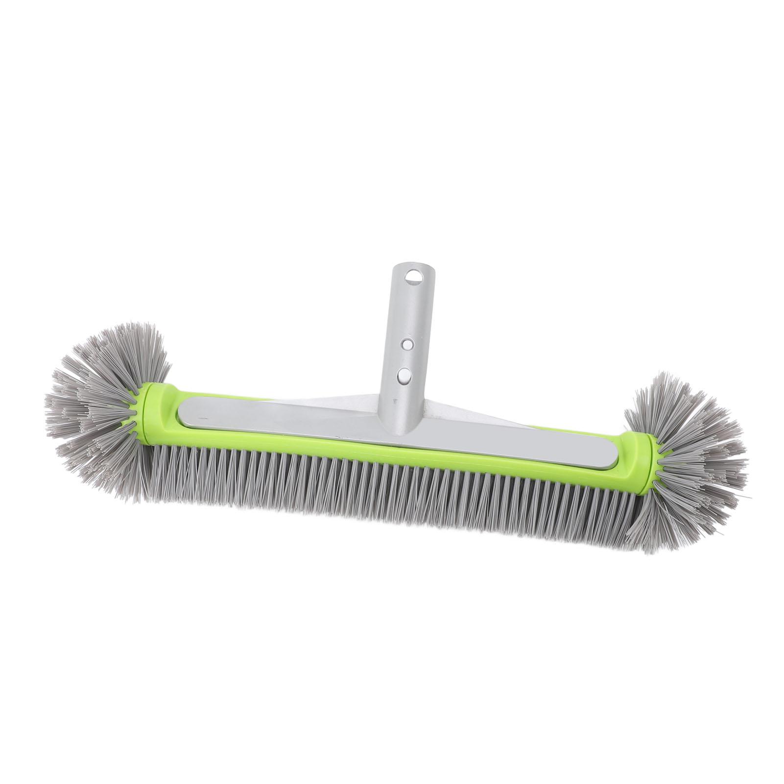 

17.5 Inch Pool Brush Head, Wall, Floor, Corner and Tile Brush with 7 Rows of Premium Nylon , Aluminum Frame with EZ Clip for Pools and