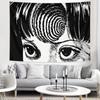 Uzumaki by Junji Ito Tapestry Horror Manga Design Perfect for Edgy Decor Bedroom Wall Styling and Photo Backdrops