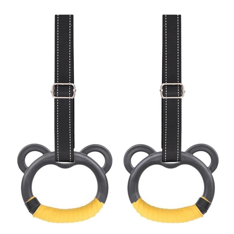 

1pair Indoor Fitness Gymnastics Rings Home Exercise Pull up Rings Kids Fitness Training Equipment Easy to Install 1
