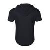 Summer New Men's Hooded Sports Fitness Versatile Casual Short Sleeved T Shirt