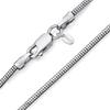 [Amberta] Women's 925 Sterling Silver 1.4mm Snake Chain Necklace, Size: 55cm