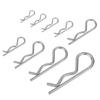 10 Stück R-förmige Federsteckstifte Sortiment Stahl Haarspangenclips Einfach zu verwenden für vielseitige Bolzenverbindungen