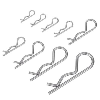 10pcs R Shaped Spring Cotter Pins Assortment Set Steel Hairpin Clips Simple To Use for Versatile Hitch Pin Applications