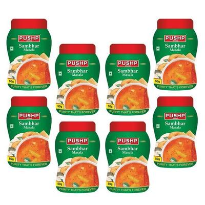 Pushp Brand Sambhar Masala 50gm (pack of 8)