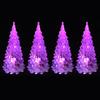 4pcs Led Mini Christmas Tree 4Cm Flashing Colorful Night Light Tabletop Xmas Party Decor Desktop Decoration Festive Lamp
