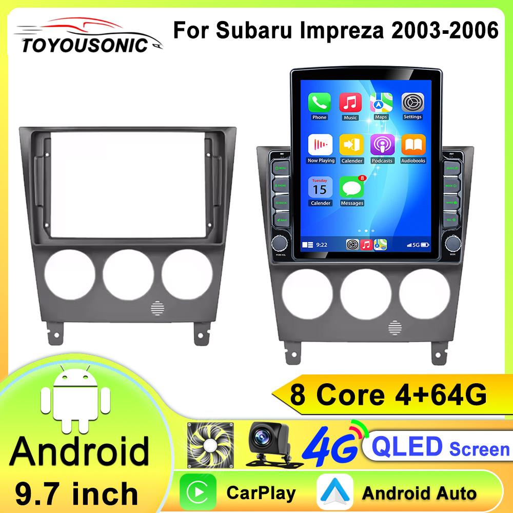 Android 13 Radio For Subaru Impreza GD GG 2003 2004 2005 2006 Car Stereo Multimedia Video Player Carplay Auto GPS Navigation