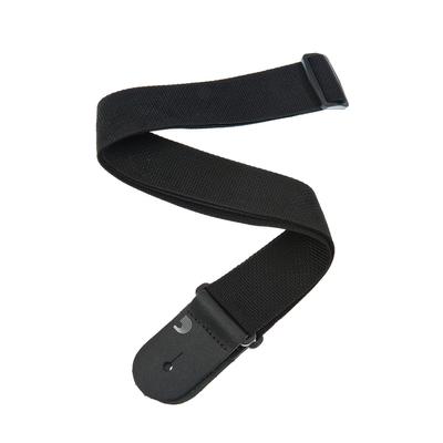 Guitar Strap Guitar Strap Leather End PWS100 Black D'Addario Poly-Pro []