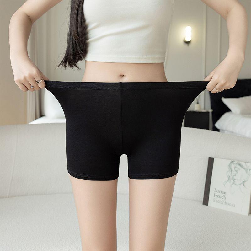 Ice Silk Women's Safety Pants - Anti-Exposure, Seamless, Non-Rolling, Breathable, High Elasticity Underpants.