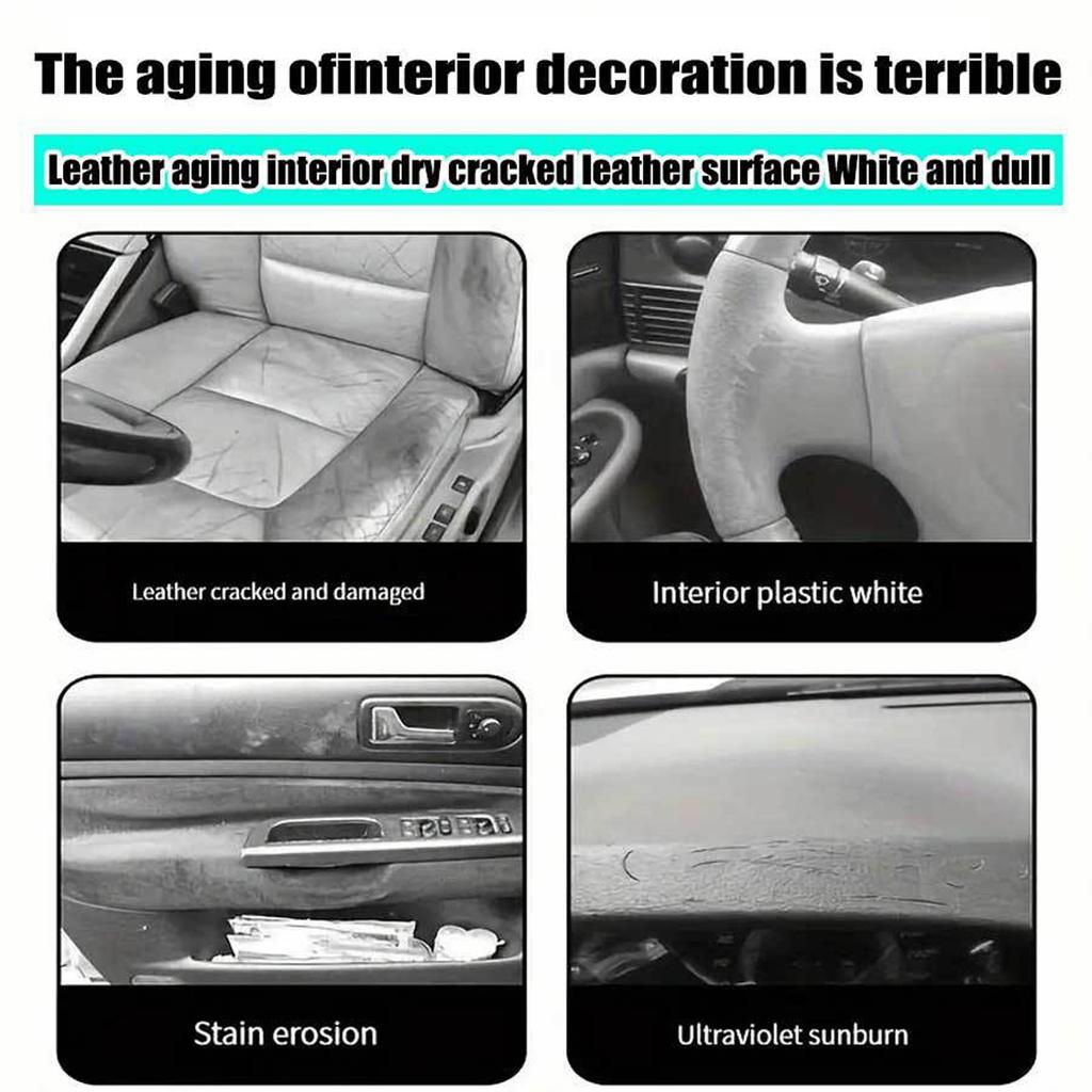 Car Leather Seat Maintenance Cream Interior Leather Cleaning Maintenance Care Coating Cleaning Cream 50g