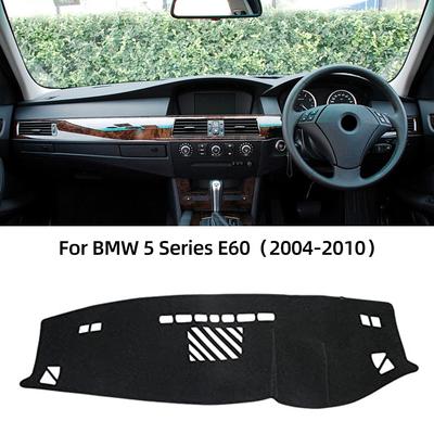 Flannel Car Dashboard Cover For BMW 5 Series E60 04-10 Dash Mat Board Pad Carpet Dashmat Anti-UV Mats Auto Interior Accessories