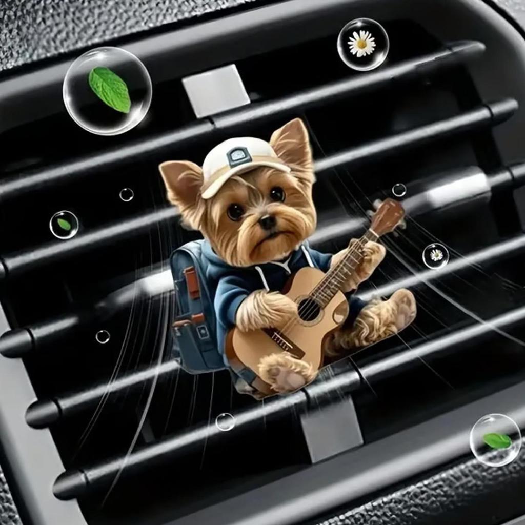 Car Vent Air Freshener Flat Acrylic Funny Diffuser Cute Dog Air Freshener For Home Women Summer Night Travel Road Trip Van Daily