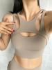 Women's Sexy Hollow-Out Sports Tank with Built-in Bra for Yoga & Running, Cross-Border Southeast Asia & Western Style