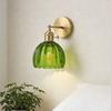 Wall Sconce Glass Lampshade Minimalist Aluminum Alloy Vintage Wall Lamp for Cafe Bedroom Restaurant