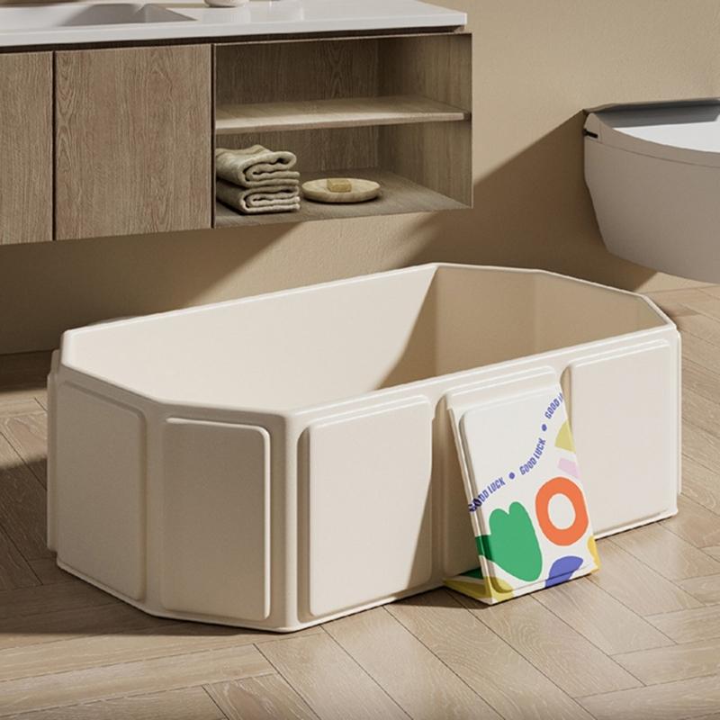 Draagbaar & Opvouwbaar Babybadje Grote Capaciteit Babybadkuip voor Comfortabel Baden van Pasgeborenen Thuis Dagelijks