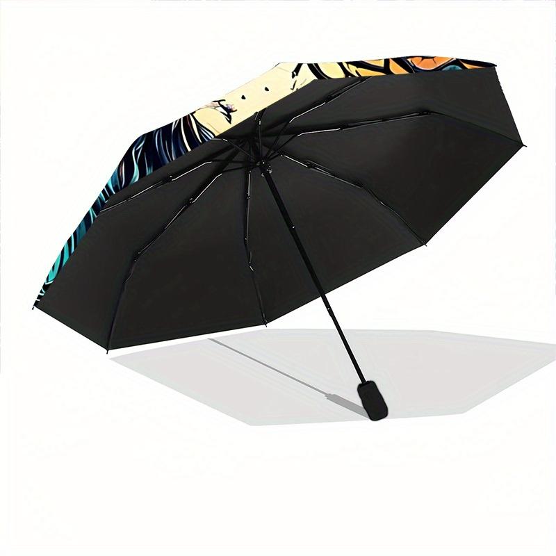 1pc Tree of Life Automatic Folding Umbrella, 8-Rib Sturdy Canopy, Portable Travel Umbrella for Outdoor Use