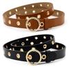 Women'S Decorative Hollow Round Buckle Belt Women'S Skirt Steam Eye Hole Jeans Belt