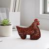 Ornamento de Cerca em Forma de Galinha, Resina com Textura de Pena 3D, Figura de Galinha Gordinha Fofa para Casa Jardim Fazenda Pátio Quintal
