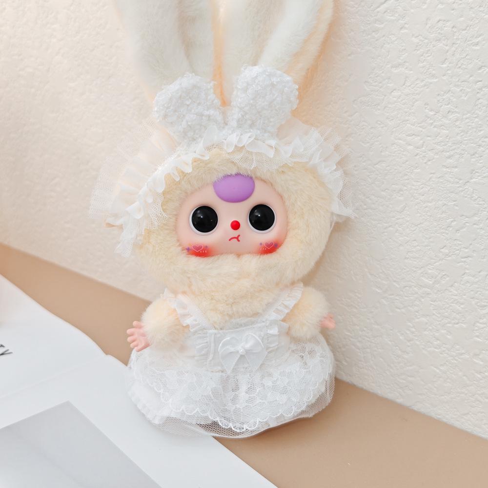 Macaron Little Rabbit Doll Clothes: Cute Pendant, Outfit for 3-Year-Old, Blind Box Edition
