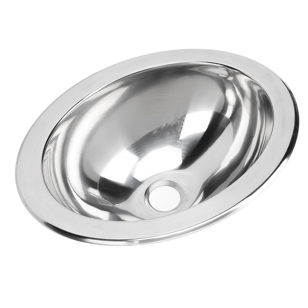 Single Bowl Bar Sink 340 X 270 X 120mm Polished Stainless Steel Kitchen Sink with 40mm Drain Hole for Boat Caravan RV