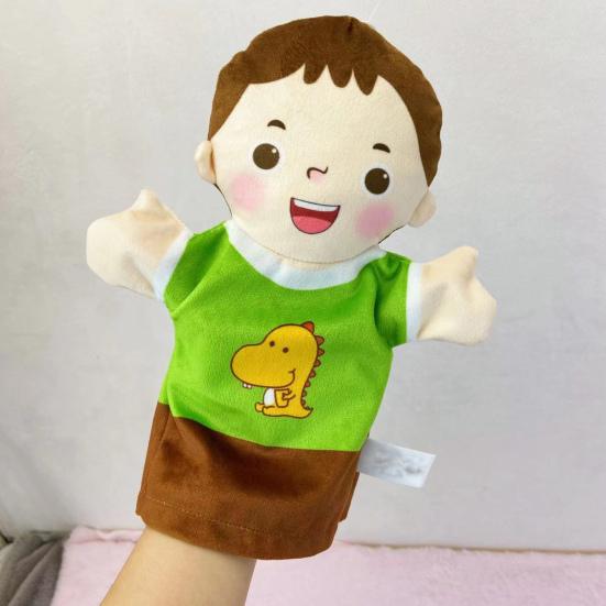 Family Hand Puppet Cute Grandparents Parents Son Daughter Cartoon Doll Plush Gloves Parent-child Interaction Role-Play Toy Imaginative Pretend Play