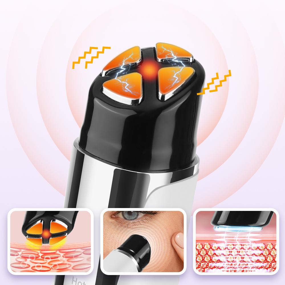 EMS Eye Beauty Device Microcurrent Eye Massager Remove Eye Bags Dark Circles LED Red Light Eye Lifting Massage Instrument