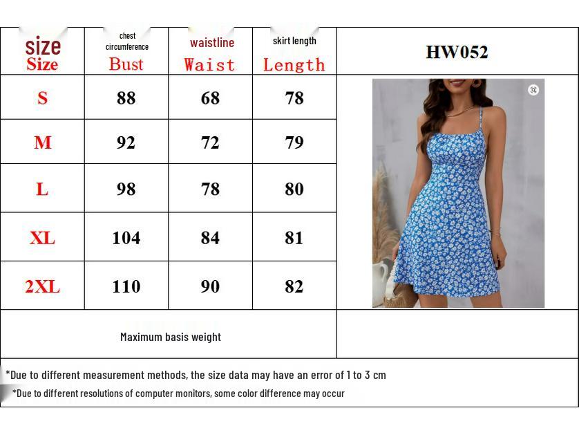 2025 Floral Lace-up Backless Spaghetti Strap Slimming Summer Vacation Dress