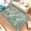 Tapis Plante Lys Vintage Salon Chambre à Coucher Tapis Bordure Verte Vintage Tapis Complet Plante Luther Décoration de Maison
