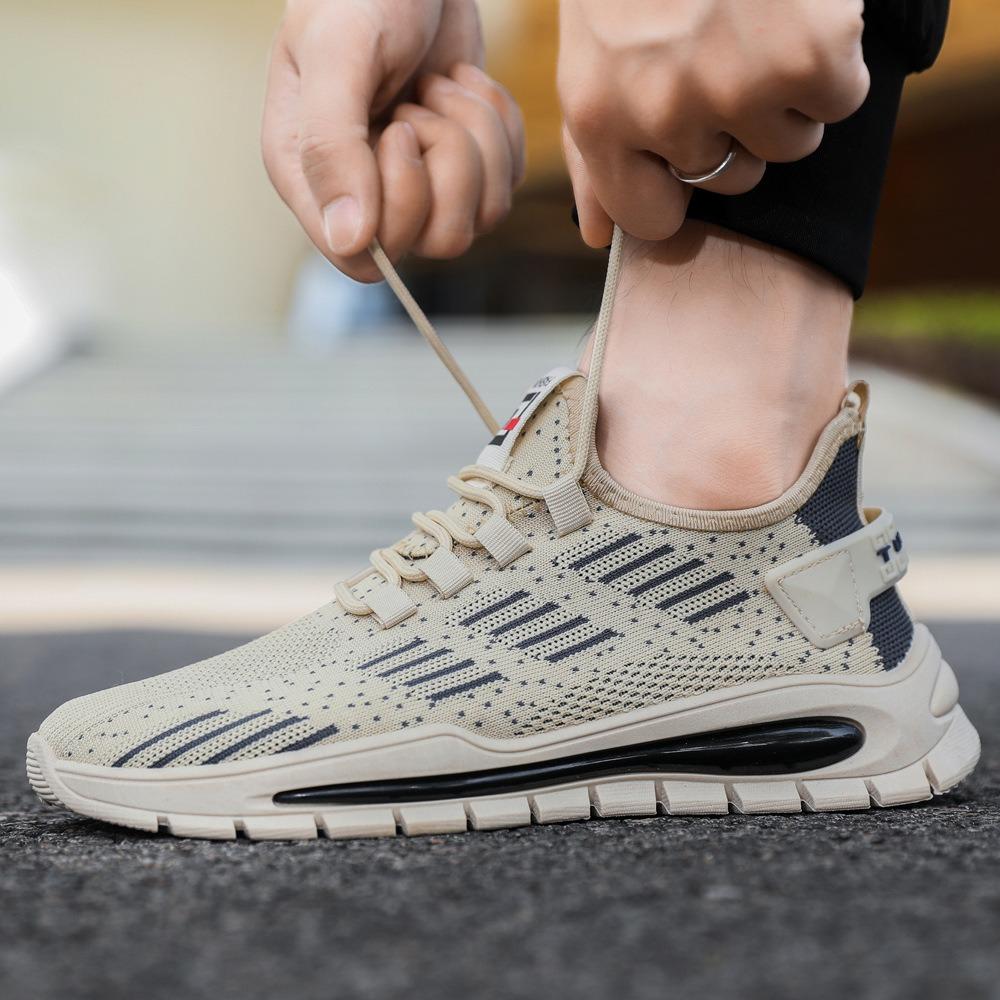 Summer Men's Round Head Outdoor Casual Men's Shoes, Fly-woven Mesh Breathable New Men's Sports Shoes Men's