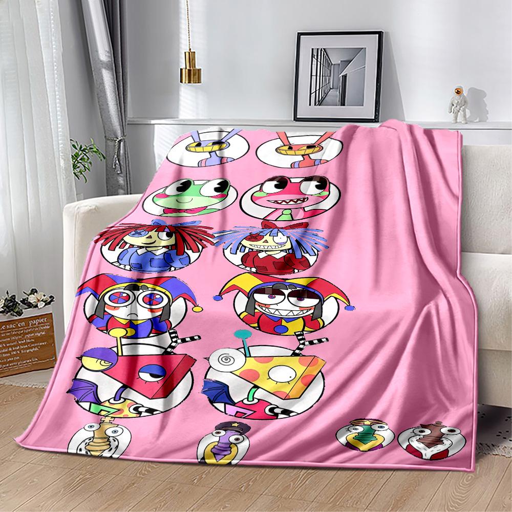 Digital Circus Blanket Soft Warm Cozy Perfect for Livingroom Couch Sofa Four Seasons Multipurpose Stylish Decor Ideal Gift For Birthday Valentine'S Da
