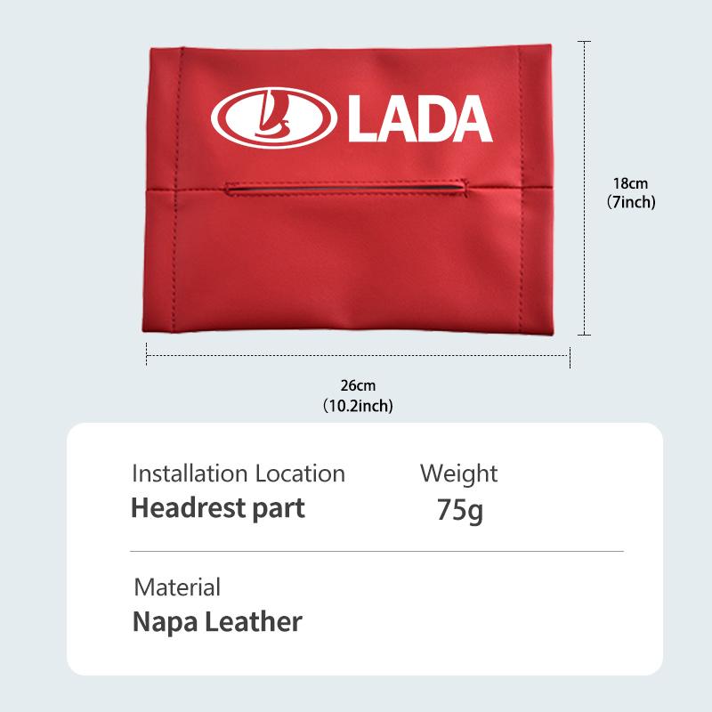 Leather Car Seat Back Hanging Tissue Bag Armrest Box Paper Holder Accessories For Lada Niva Vesta Granta Riva Samara Priora 4x4 SS15