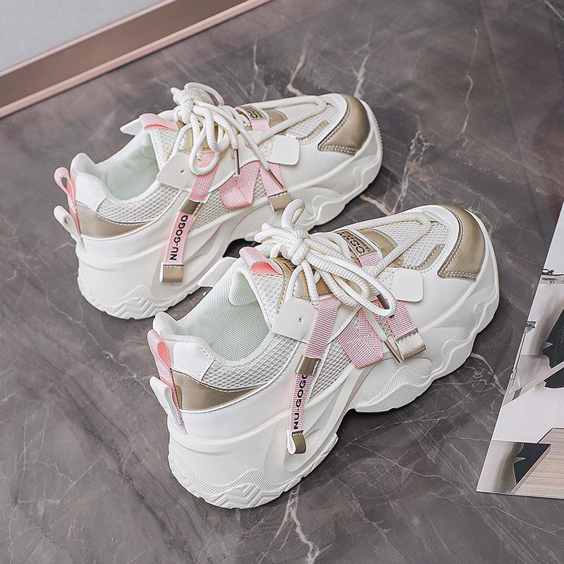 Fall Women's Shoes - Student Style Sneakers, Running Casual Thick-soled Height-increasing Shoes