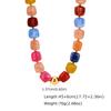 Fashion Colorful Acrylic Big Beads Heart Pendant Necklace for Women, Creative Clavicle Chain Necklace, Statement Trendy Jewelry