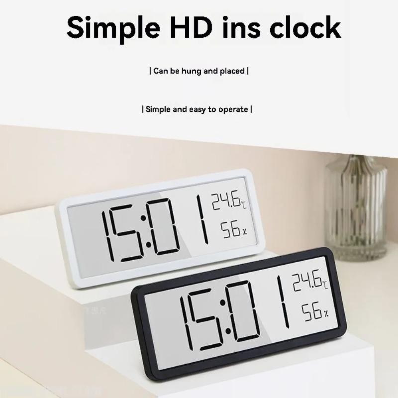 LCD Displej Digitální Nástěnné Hodiny Čas Teplota Vlhkost Zobrazení Času Elektronické Hodiny Stolní Digitální Hodiny Napájené Baterií