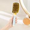 Escova Desembaraçadora de Cabelo Curva Ventilada, Escova Paleta Massageadora de Couro Cabeludo para Cabelos Molhados Secos, Escova Desembaraçadora de Cabelo para Secagem com Secador