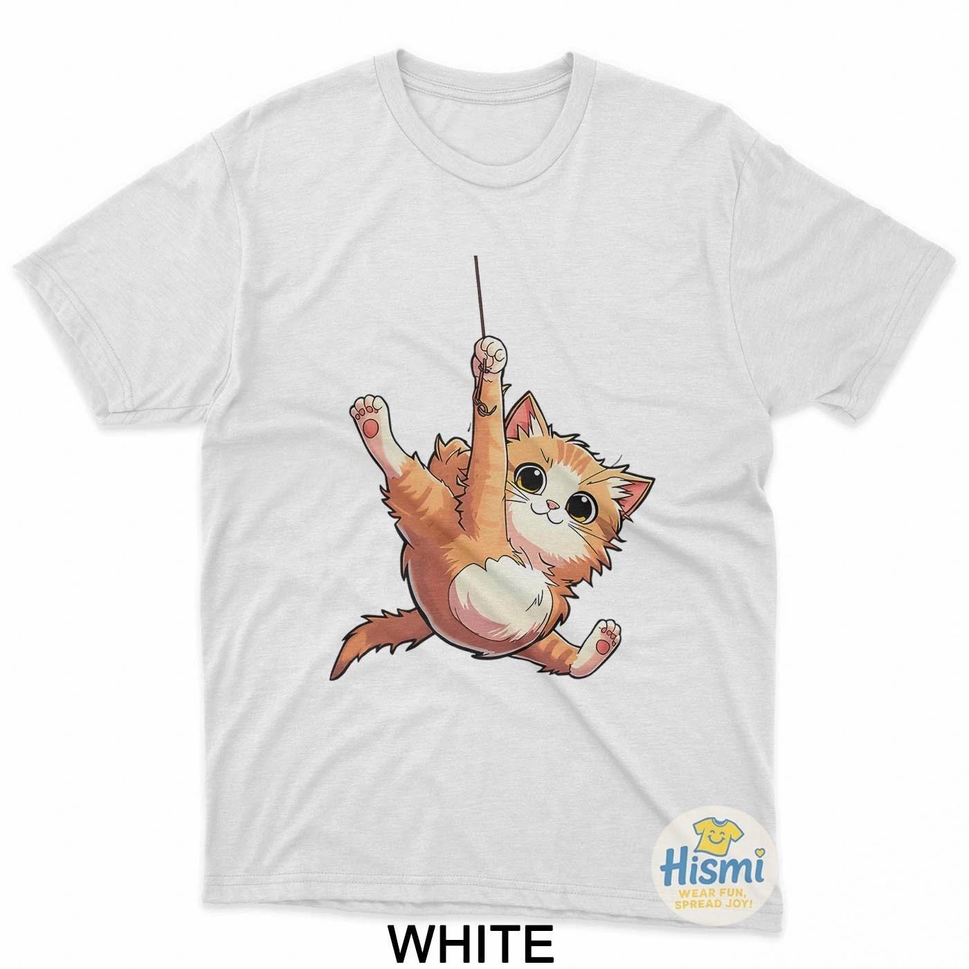 Cat Hanging From The Ceiling T-Shirt S