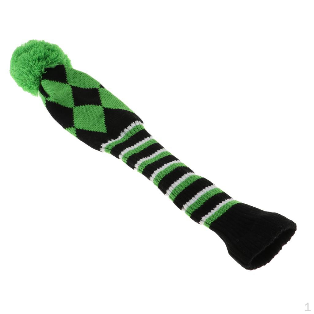 

Classical Golf Drivers Headcover Club Sock - red stars green rhombus