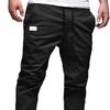 Multi Pockets Training Slacks Deep Crotch Trousers Ankle Tied Mid Waist Men Sweatpants for Jogging