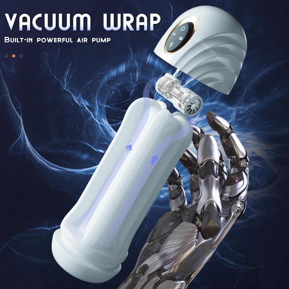 Real Automatic Sucking Male Masturbation Cup Oral Vagina Adult Suction Vibrator Masturbator Toys for Men Blowjob Sex Machine