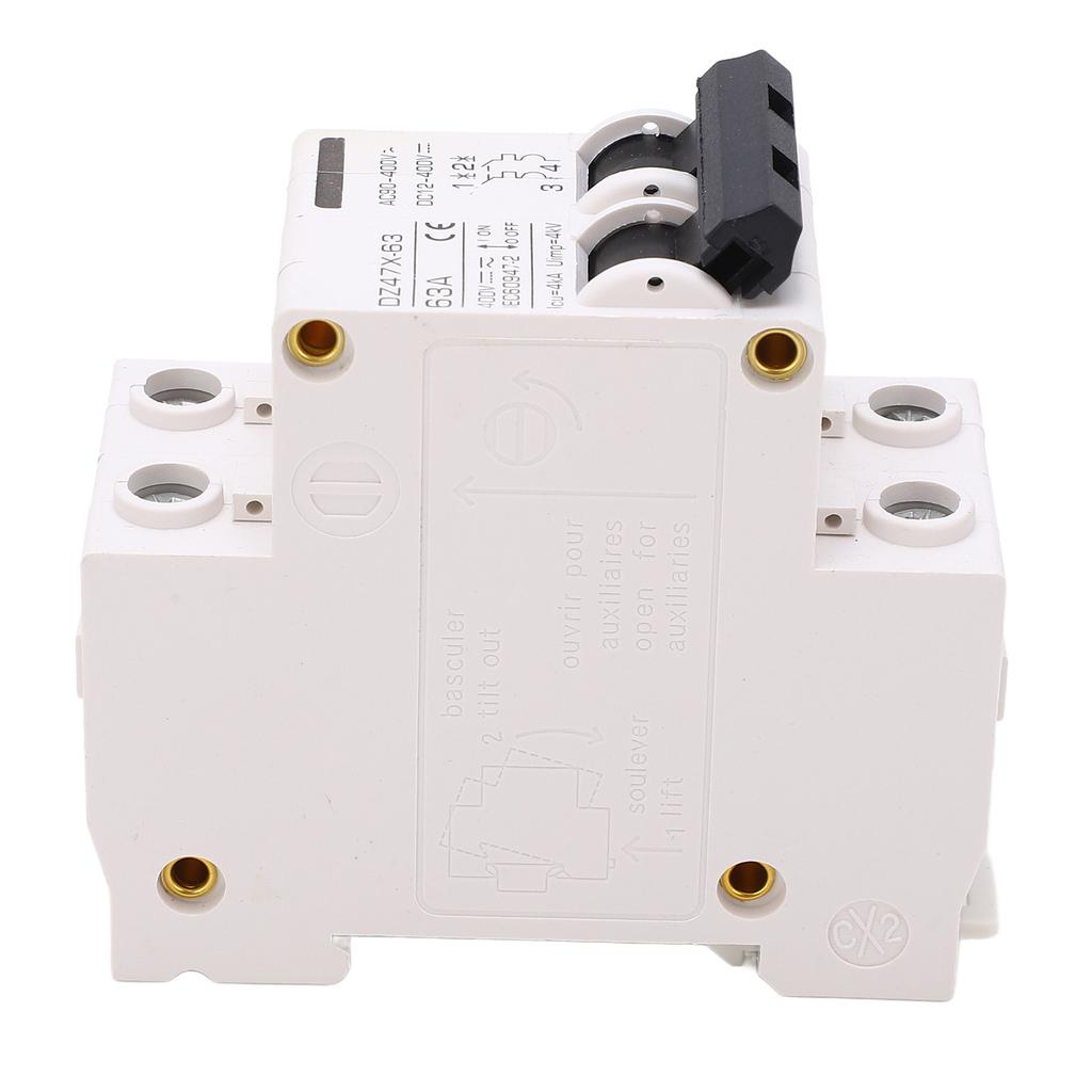 AC DC Miniature Circuit Breaker 63A 2P DIN Guide Rail Flame Retardant Circuit Breaker for Solar