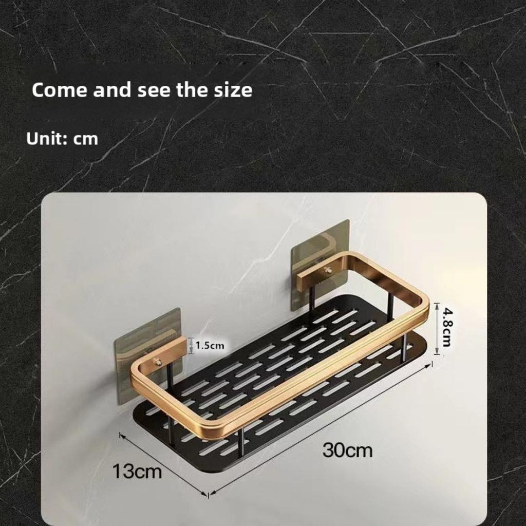 Light Luxury Shelf, Bathroom Towel Rack, Storage Rack, Bathroom Non Perforated Shelf, Bathroom Suction Cup Shelf