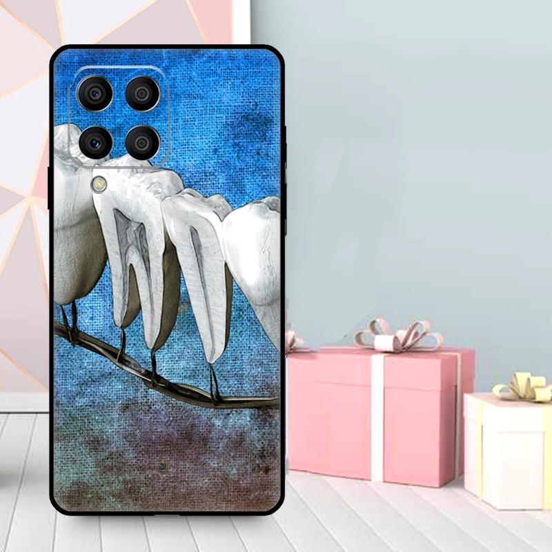 Dentist Tooth Pattern Case For Samsung Galaxy M06 M11 M31 M14 M34 M54 M12 M32 M52 M15 M13 M16 M36 M56 M53 M35 M55