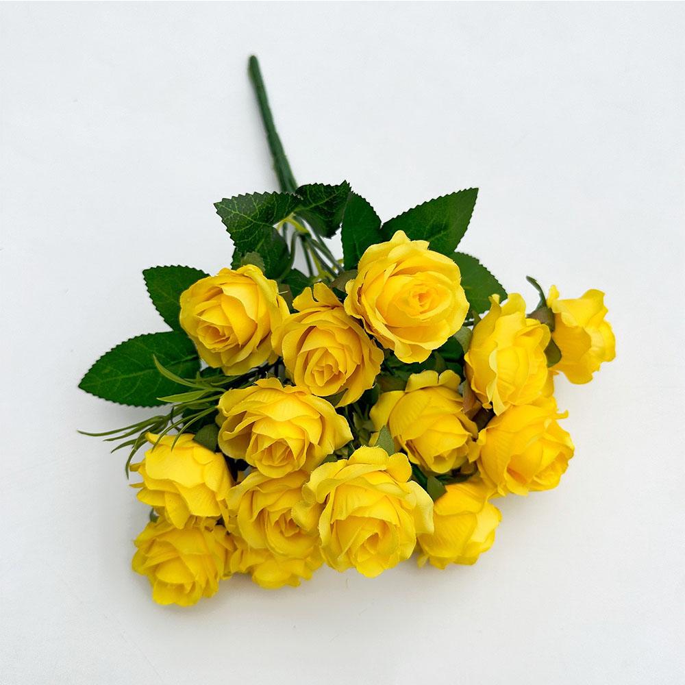 15 heads Artificial Silk Rose Flowers Bridal Bouquet for Home Wedding Floral Arrangement Garden Artificial Flowers DIYGift Decor