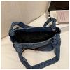 Große Kapazität Commuter Tote Bag Damen Schulter Crossbody Tasche Jeans Tasche