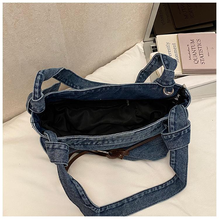 Große Kapazität Commuter Tote Bag Damen Schulter Crossbody Tasche Jeans Tasche