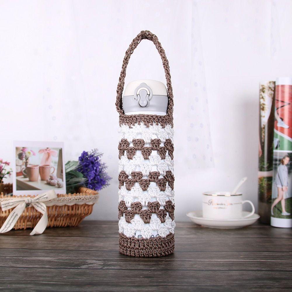 Reusable Cup Sleeve Pouch Knitted Water Bottle Bag Water Bottle Cover Water Bottle Accessories