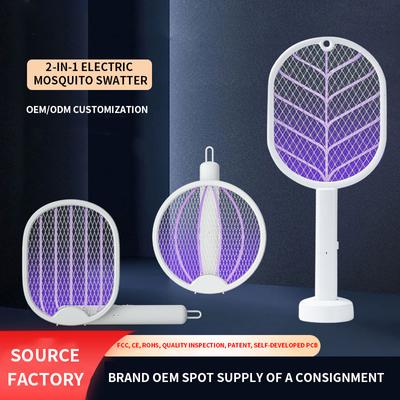 Opruiming_Opvouwbare Elektrische Muggenvanger Vliegenmepper Val USB Oplaadbare Muggenracket Insectendoder met UV-licht Insect Za