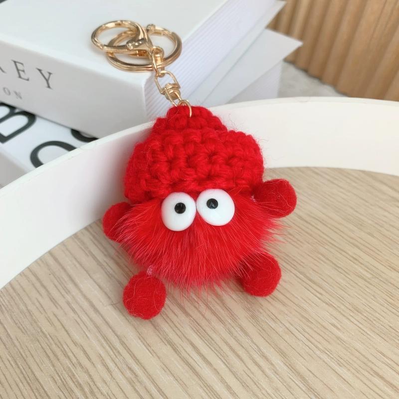 Nou Păr de Nurcă Brichete Mici Praf Elf Pandantiv de Pluș, Breloc de Chei Auto Pandantiv Femeie Păpușă