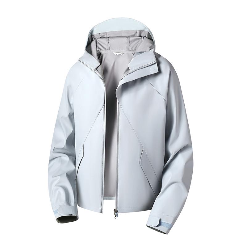 Men's Waterproof Hooded Outerwear for Spring & Autumn: Single-Layer Mountaineering Jacket