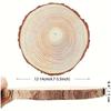 10/15/20pcs 11.94-13.97cm Unfinished Wood Slices for Centerpieces Round Wood Trays with Bark Wooden Cookie Rings Craft Christmas